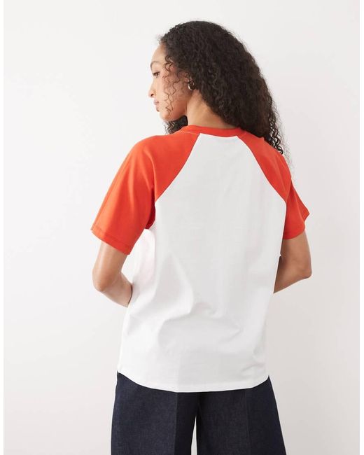 ASOS Red Raglan T-shirt With Las Vegas Tower Graphic