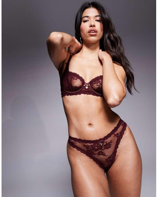 Boux Avenue Black Carissa Lingerie Thong