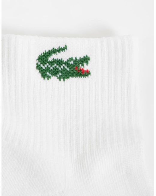 Lacoste Natural 6 Pack Croc Logo Long Sports Socks for men