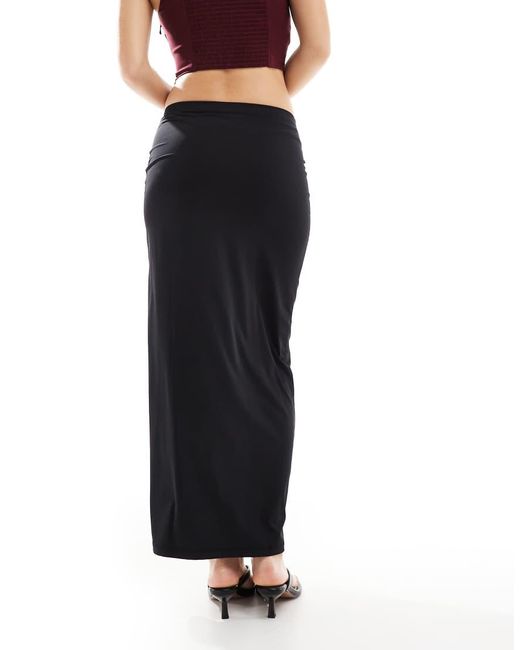 Pull&Bear Blue Polyamide Sculpt Maxi Skirt