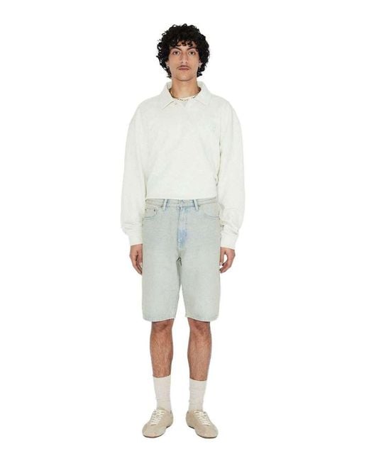 Dr. Denim White Omar Shorts for men