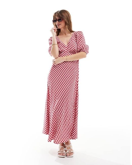 New Look Pink Tie Back Midi Dress