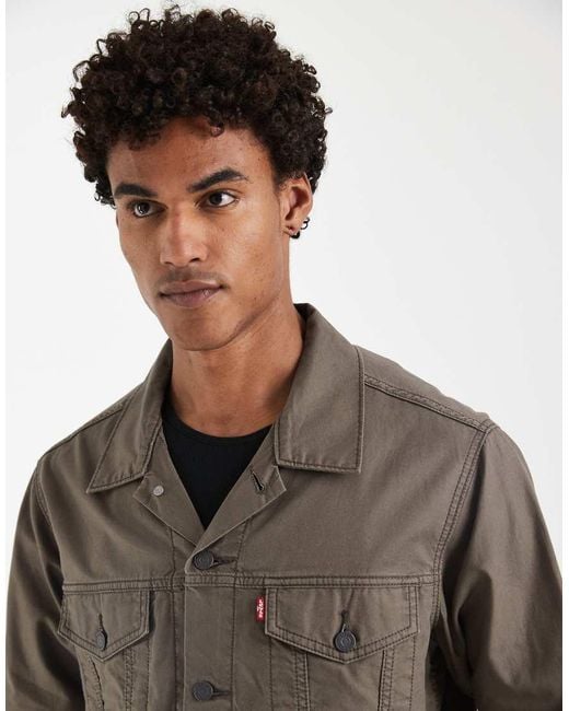 Levi's Brown Relaxed Fit Denim Trucker Jacket for men
