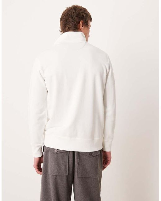 Gant Natural 3/4 Zip Up Sweat for men