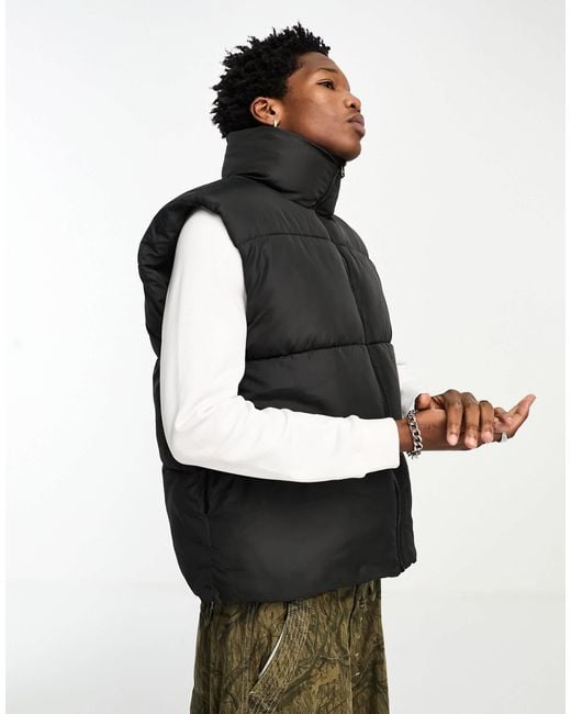 Doudoune sans manches en nylon Collusion pour homme en coloris Noir Lyst