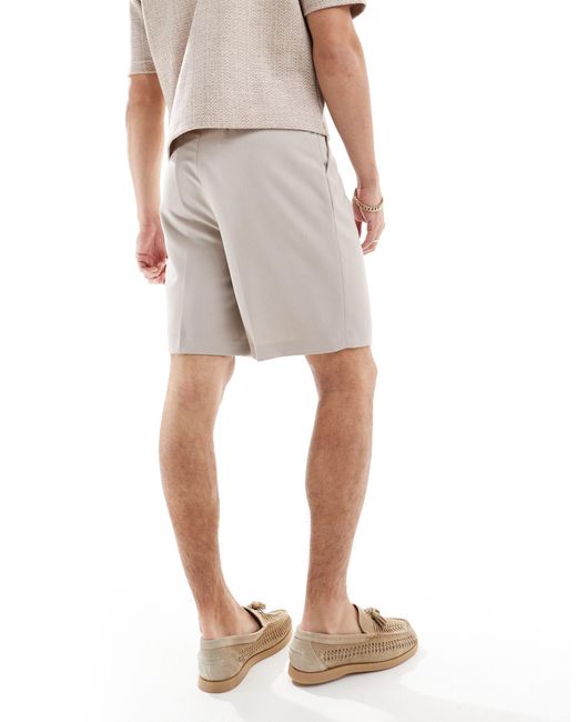 Short large habillé - taupe ASOS pour homme en coloris Natural