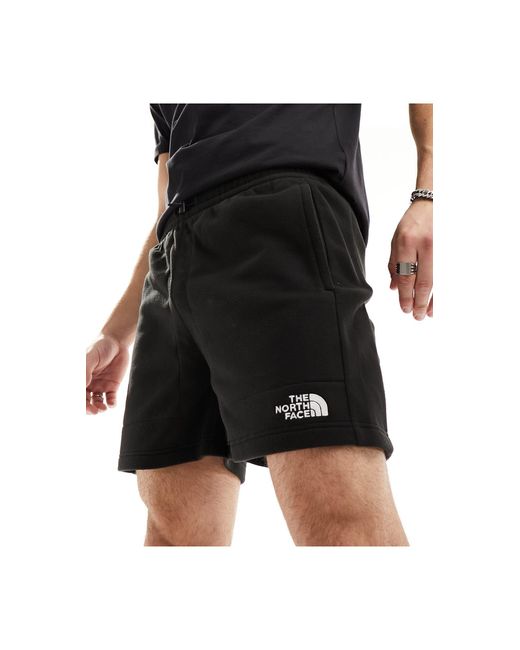 The North Face Black Glacier Fleece Shorts for men