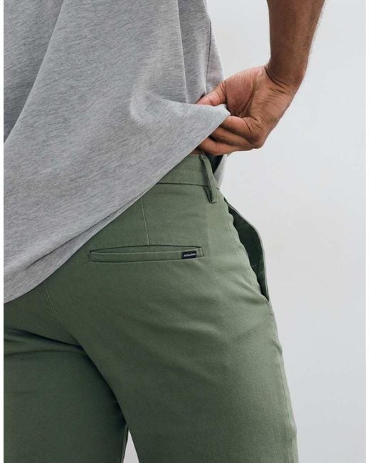 Jack & Jones Gray Slim Fit Chinos for men