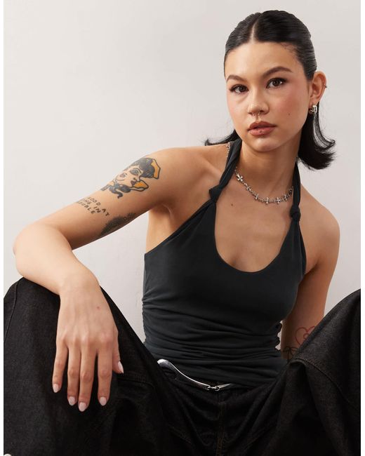 Collusion Black Knot Strap Vest