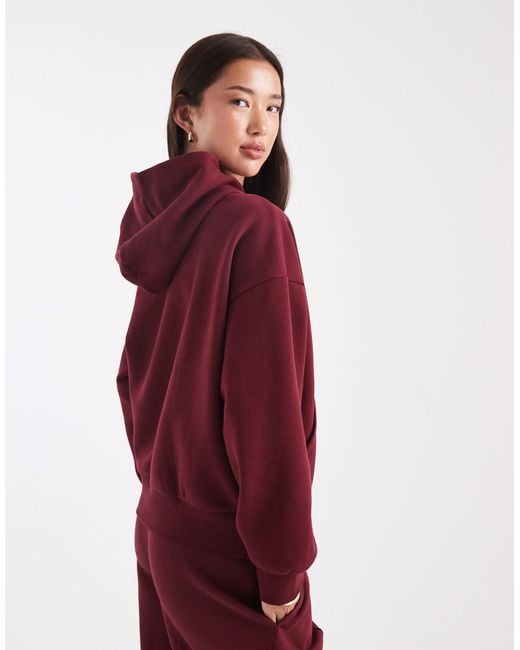ASOS Red Oversized Brushback Hoodie