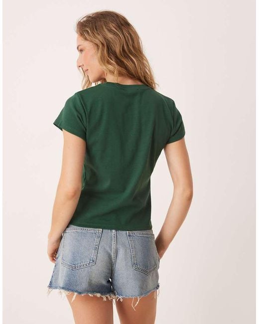 Cotton On Green 90S Baby Tee