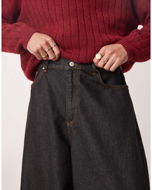 Black baggy jeans oversized main image 1