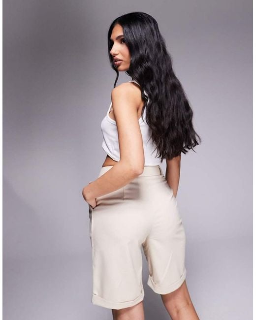 Kaiia Green Exclusive Cotton Rich Tailored Longline Shorts