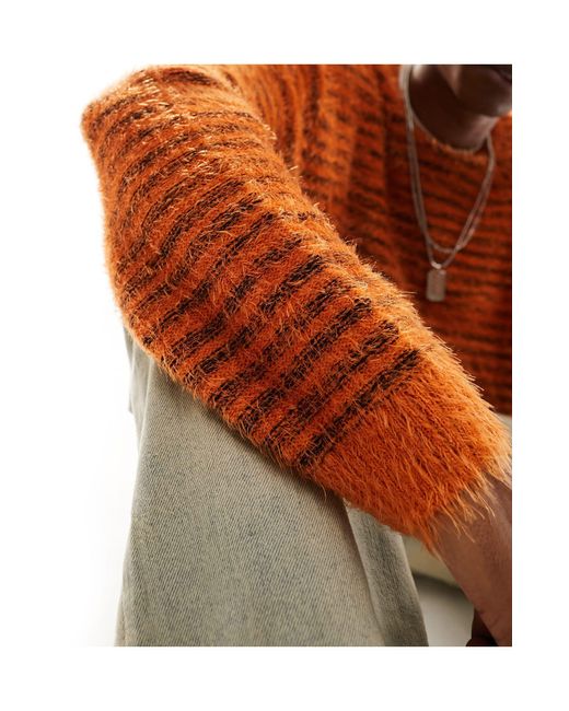 Maglione oversize color ruggine di ASOS in Orange da Uomo