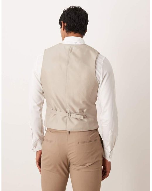 ASOS Natural Skinny Suit Waistcoat for men