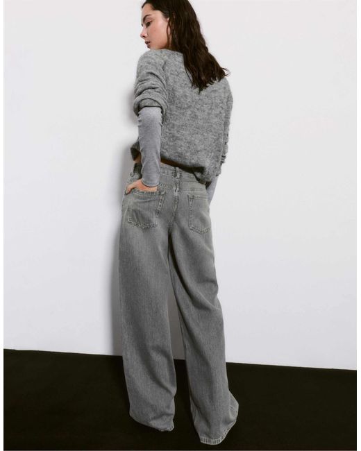 Jean ample oversize Pull&Bear en coloris White