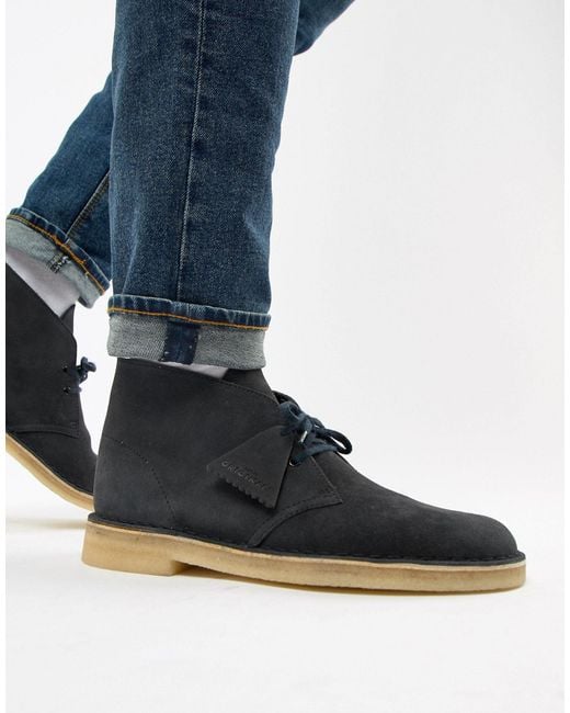 Clarks Blue Desert Boots for men