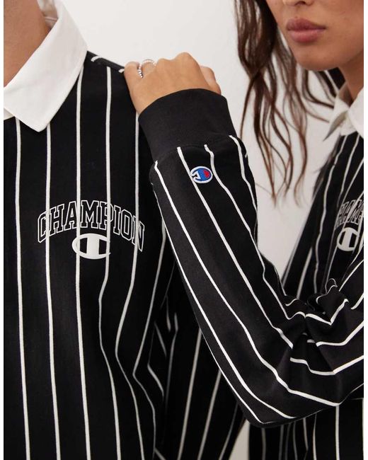 Polo Nera Gessata di Champion in Black