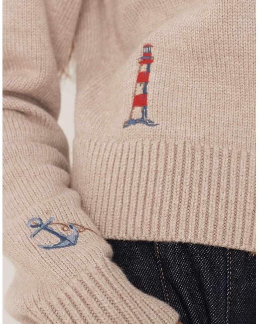 Abercrombie & Fitch Natural Shrunken Motif Cardigan
