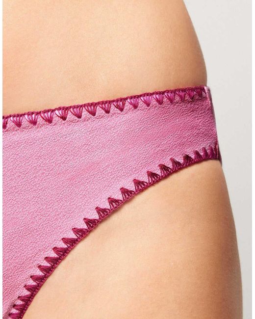 Tezenis Pink Craft Touch Classic Bikini Bottoms