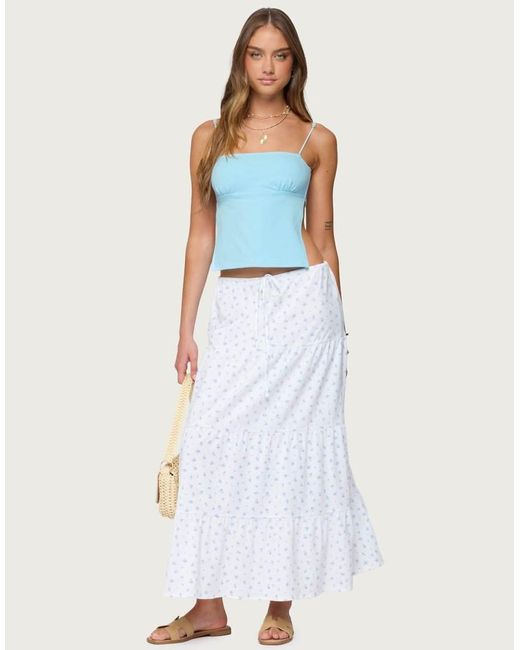 Edikted Blue Jinx Open-Back Top