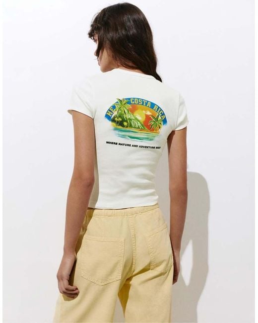 Pull&Bear Metallic Costa Rica T-Shirt