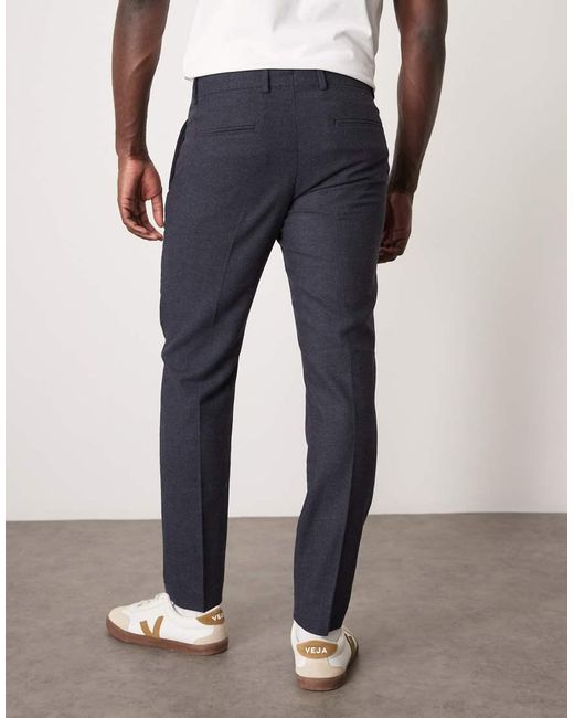 SELECTED Black Reed Wool Mix Trouser for men