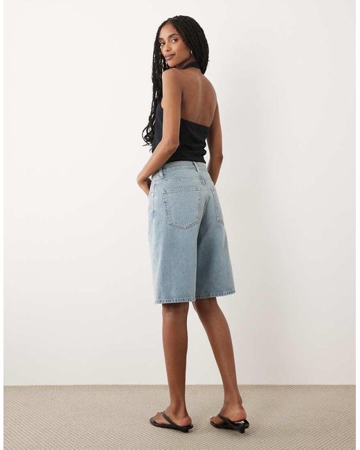 ARKET Blue Loose Fit Denim Shorts
