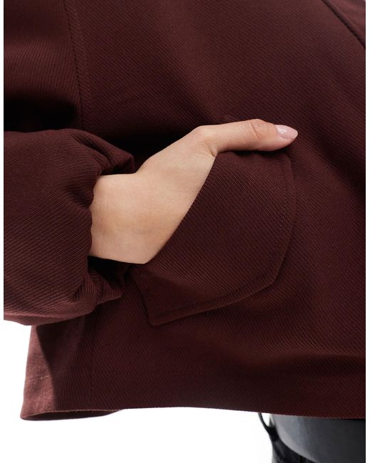 Bomber coupe ajustée - bordeaux ASOS en coloris Blue