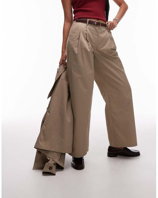 Aware Multicolor Pleat Front Tailored Wide Leg Pants