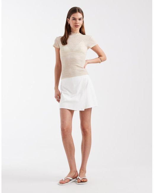 Vero Moda White High Waist Skort