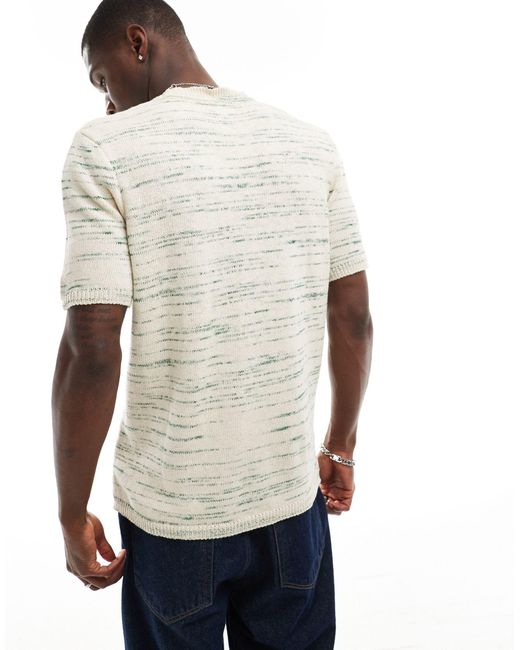 ASOS Natural Knitted T-shirt for men