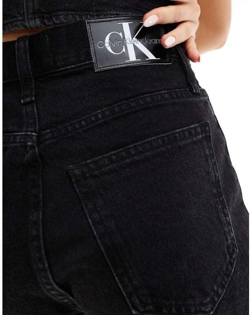 Calvin Klein Black Mom Denim Shorts