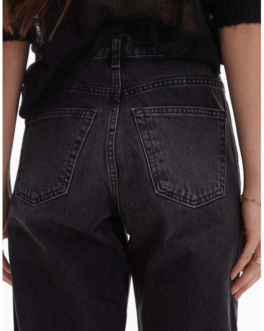 TOPSHOP Black Hourglass Original Mom High Rise