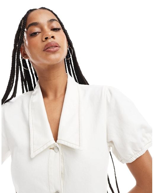 ASOS White – mini-jeanskleid