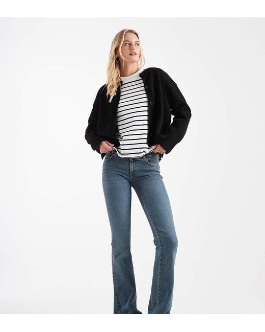 Dr Denim Tall Black Kily Low Waist Bootcut Jeans
