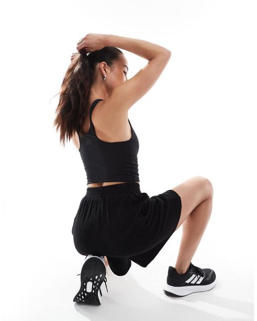 Adidas Originals Black Adidas Training All Me Medium Support Bra Tank Top