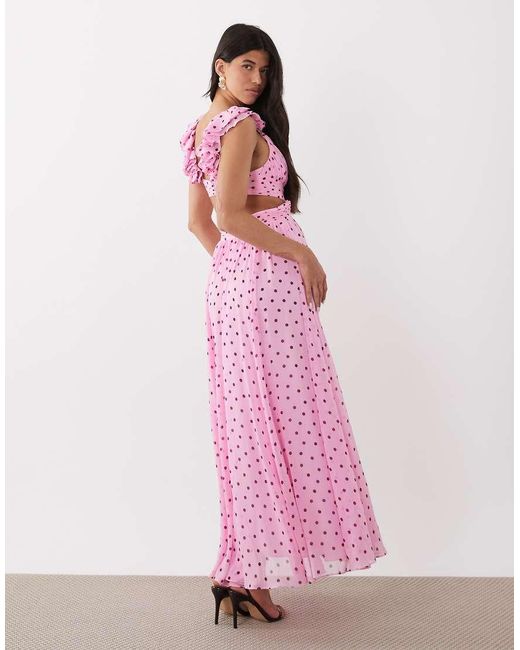forever new pink ruffle dress Olive Ruffle Dress Hot Pink