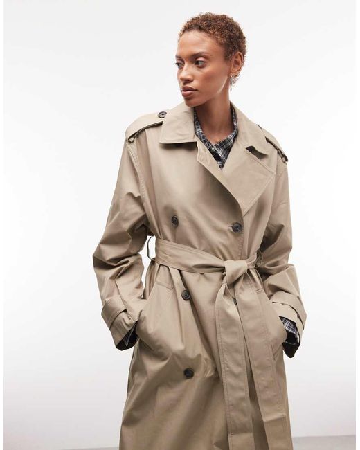Weekday Natural Oversized Trench Coat