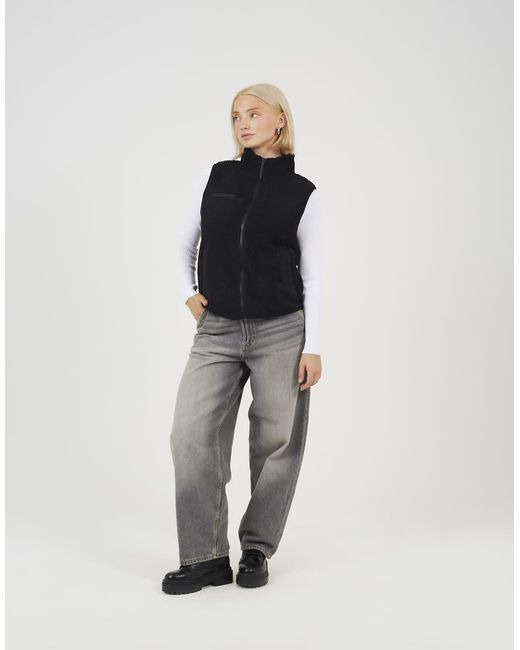 Brave Soul Blue Zip Through Fleece Gilet