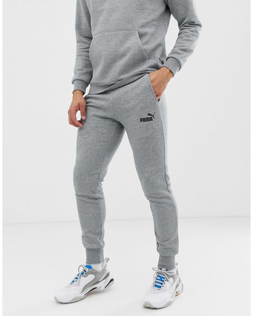 Joggers grises PUMA de Algodón de color Gris para hombre: ahorra un 42 % |  Lyst