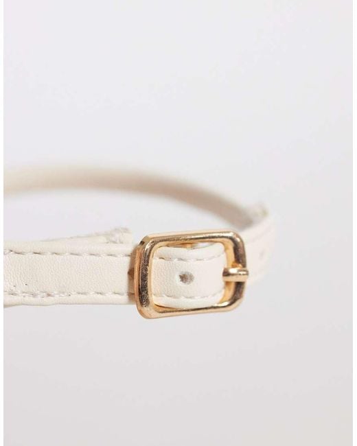 London Rebel White Mary Wedge Heeled Strappy Sandals