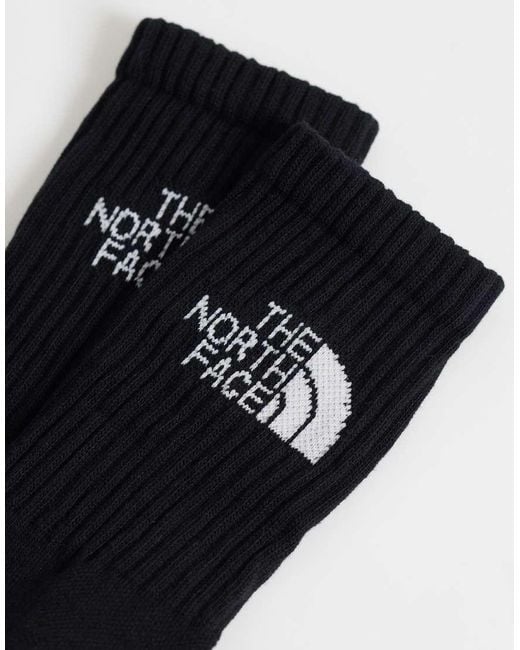 The North Face Black Everday Standard 3 Pack Crew Sock