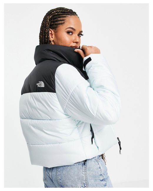 The North Face Saikuru Cropped Jacket in Blue | Lyst