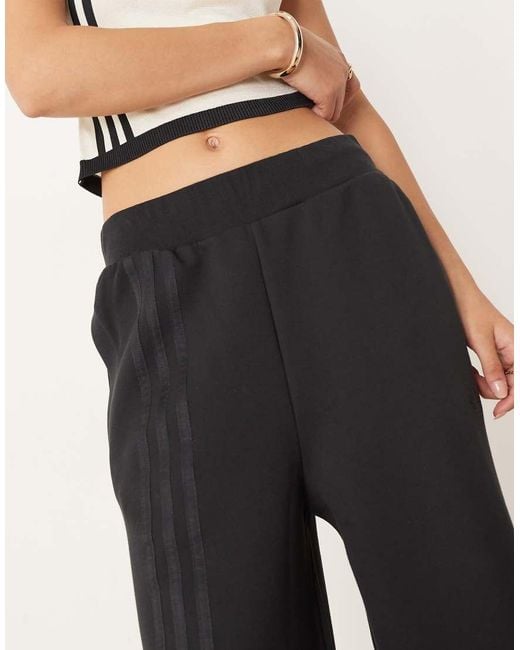 Adidas Originals White Off Placed 3-Stripes Wide Pant
