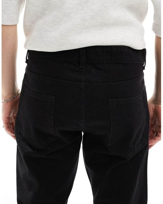 Don't Think Twice White Dtt Rigid Cropped Tapered Fit Jeans for men