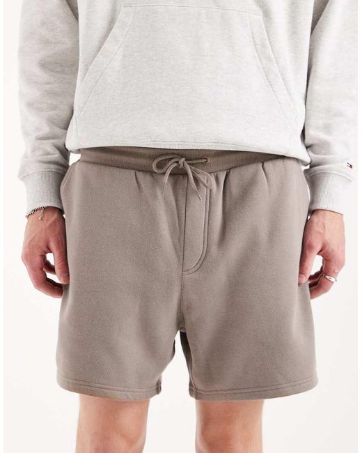 Tommy Hilfiger Gray Flag Jersey Shorts for men