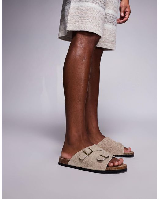 ASOS Brown Slider Sandals for men