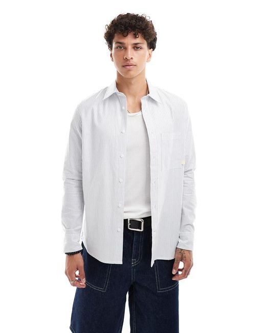 Calvin Klein White Stripe Shirt for men