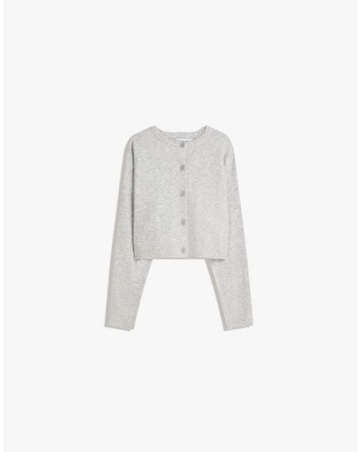 Bershka Gray Buttoned Cardigan